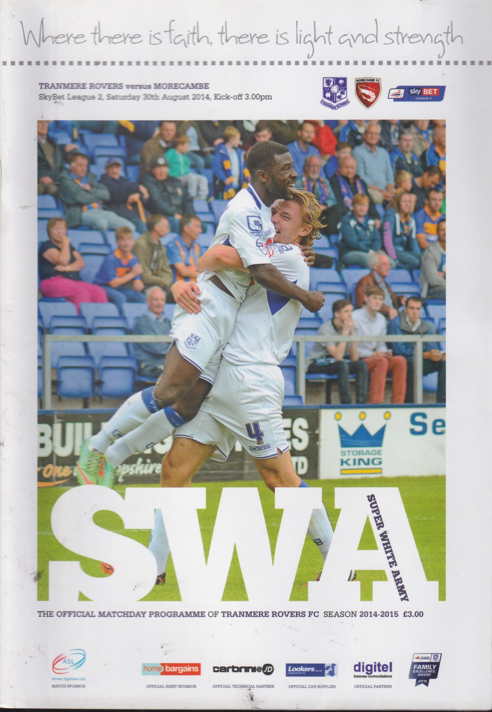Tranmere Rovers v Morecambe match programme